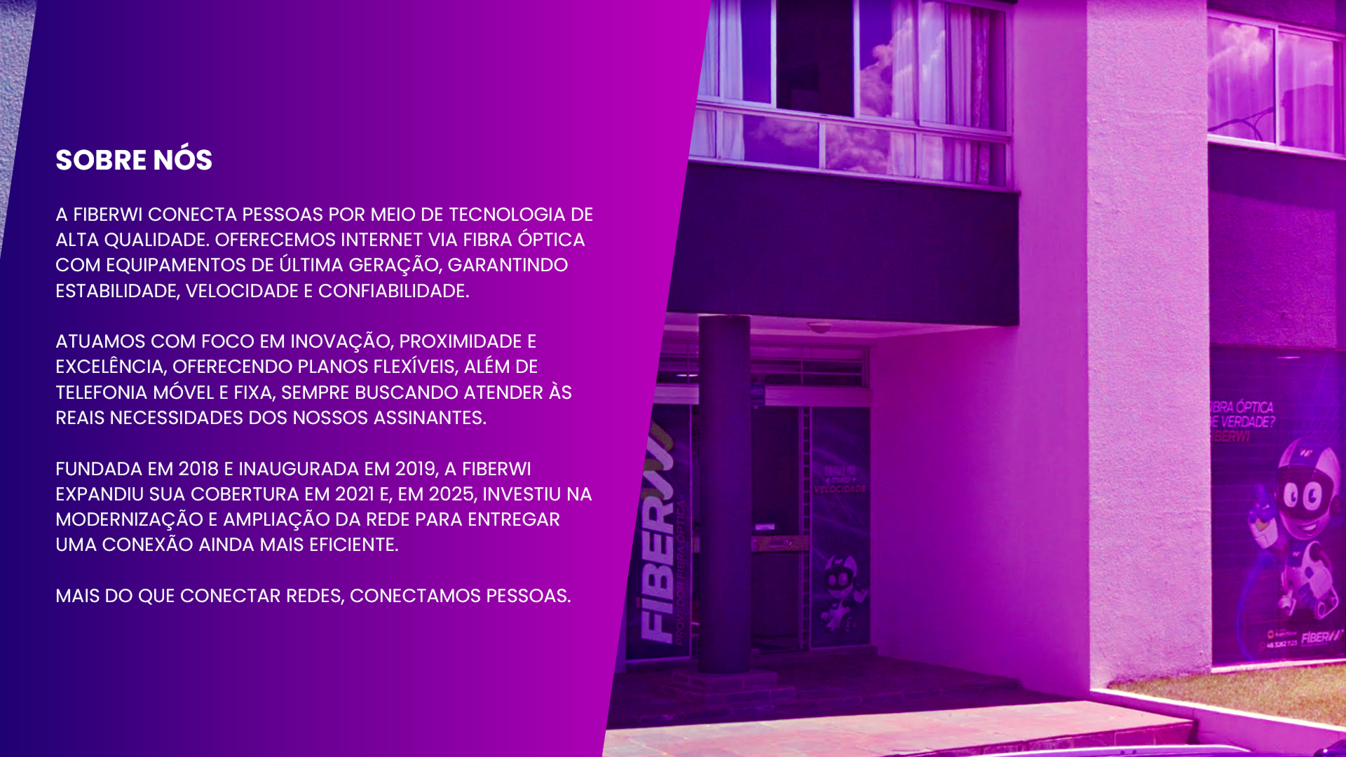 Banner sobre a FiberWi